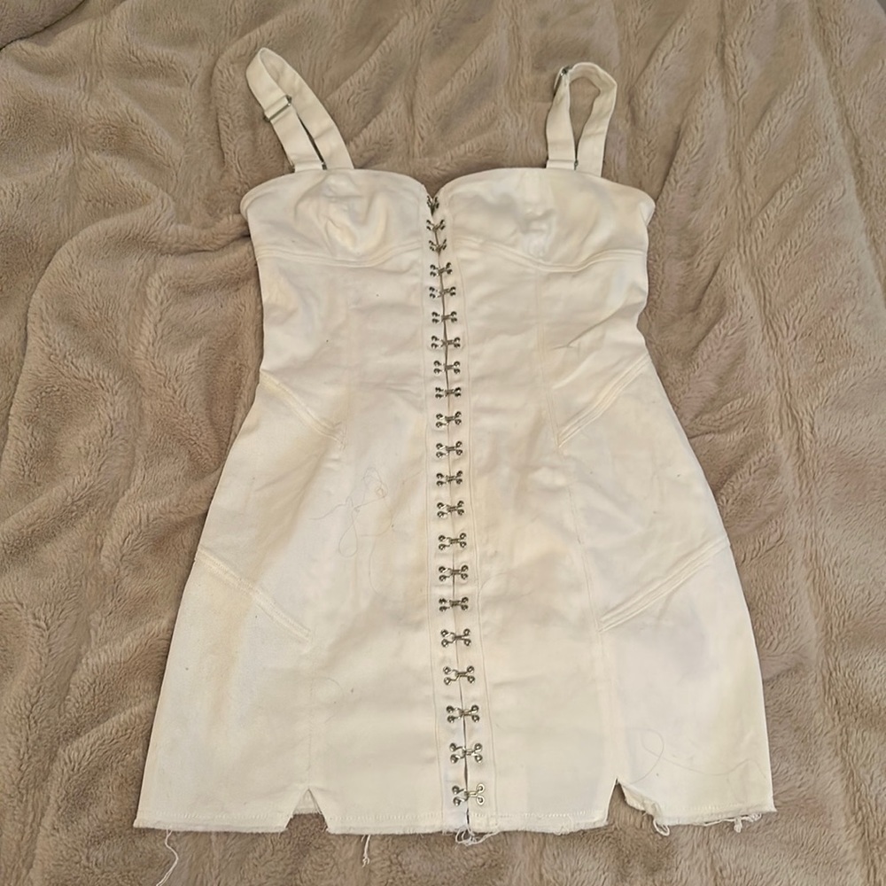 For Love and Lemons white corset mini dress